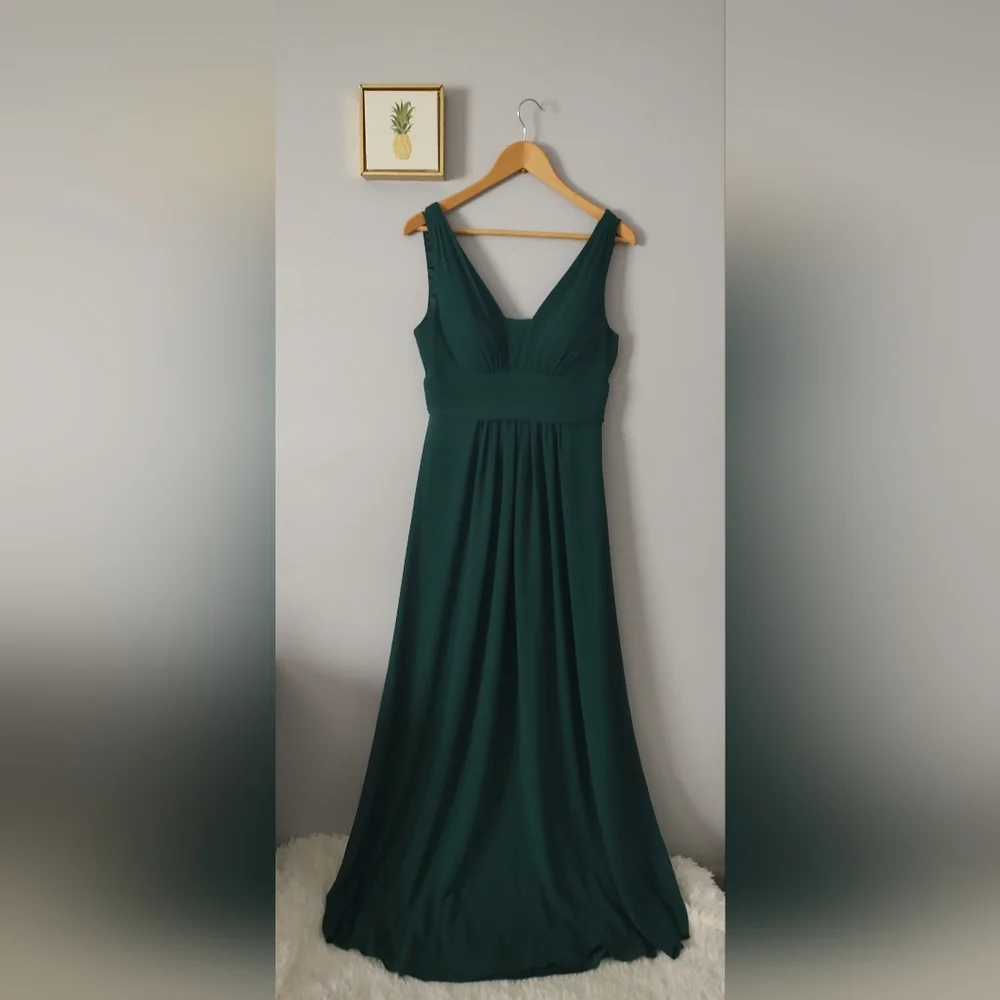 Ever Pretty  Maxi dress Prom Bridesmaid Party V Neck Empire Waist Chiffon Sz 10 - Picture 9 of 10